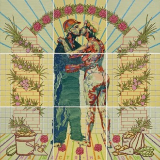Маценко М., О. Тістол (Нацпром) 'Навіки разом', 2013, п. зміж. техн., 300 x 300 M. Matsenko, O. Tistol. (Natsprom) 'Together Forever', 2013, mixed media on canvas, 300 x 300
