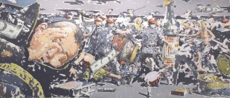 Цаголов В. 'Критичний градус', олія на полотні, 240х570 sm, 2013 V. Tsagalov 'The Critical Degree' oil on canvas, 240х570 sm, 2013
